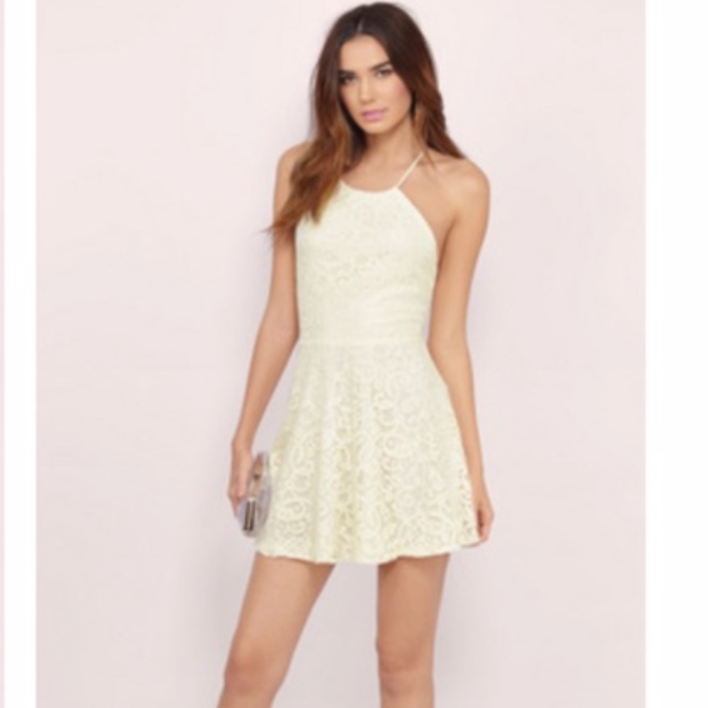 Tobi Lace Cream Sweet Desire Summer Mini Dress
